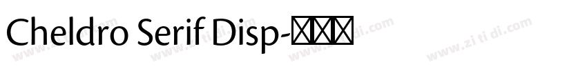 Cheldro Serif Disp字体转换 Cheldro Serif Disp字体转换